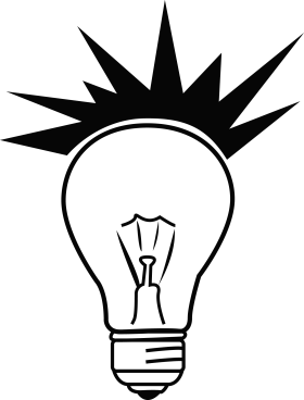 Spiky Illumination: Creative Lightbulb Clipart with Punk Rock Inspiration