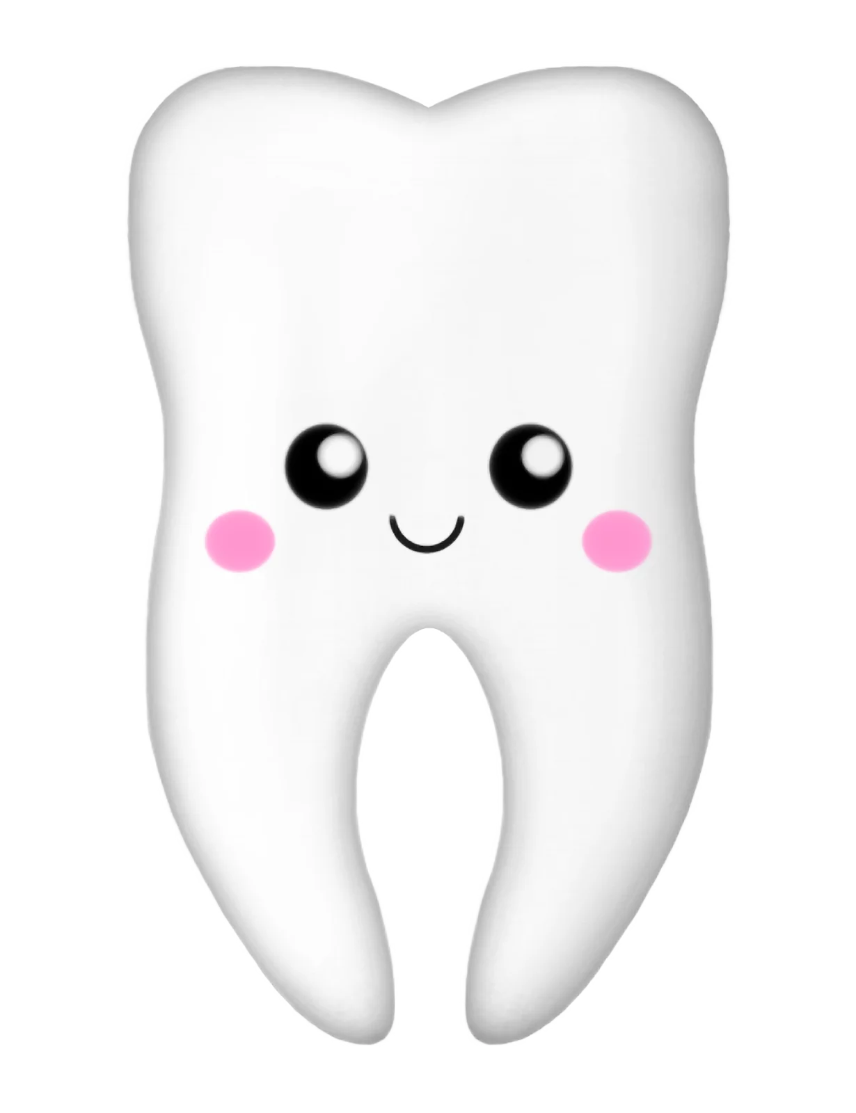 Adorable Kawaii Tooth Clipart: Cute Dental Illustration with Charming Smile