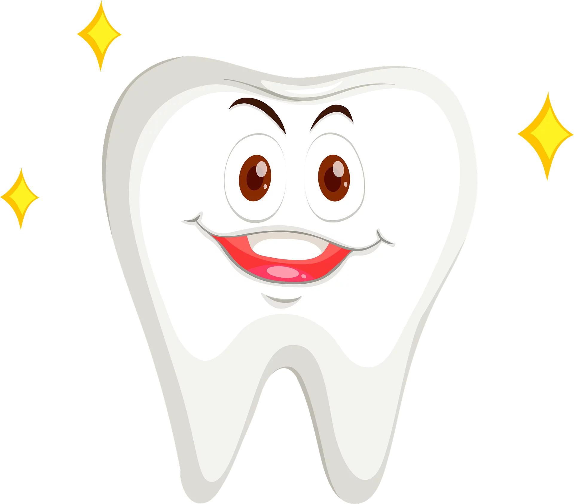 Cheerful Cartoon Tooth Clipart Featuring Adorable Smiling Dental Character