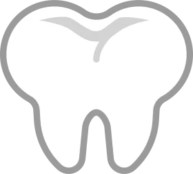 Minimalist Dental Health Tooth Outline Clipart Illustration Design