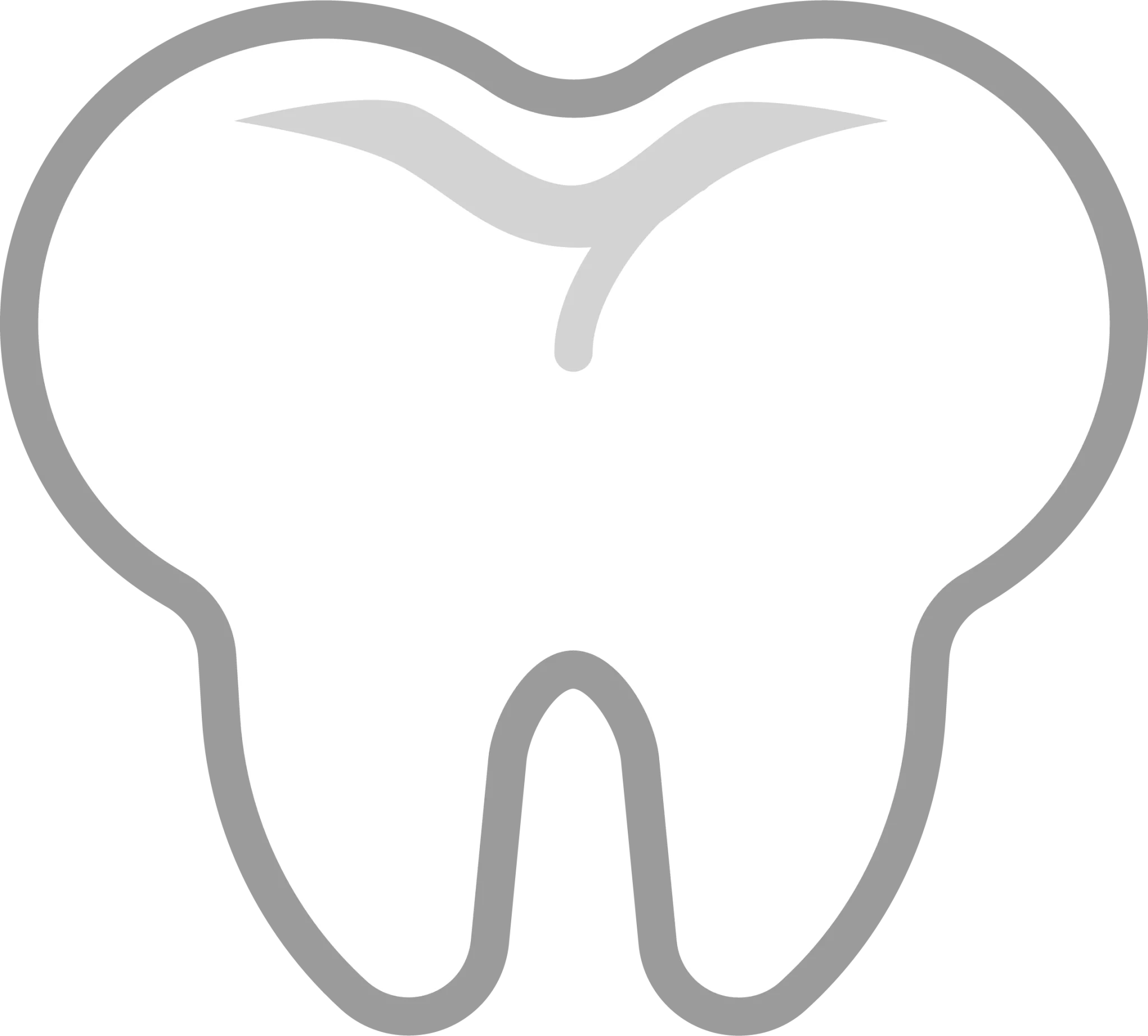 Minimalist Dental Health Tooth Outline Clipart Illustration Design