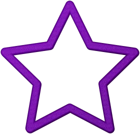 Elegant Purple Star Outline Clipart - Stylish Graphic Design Element