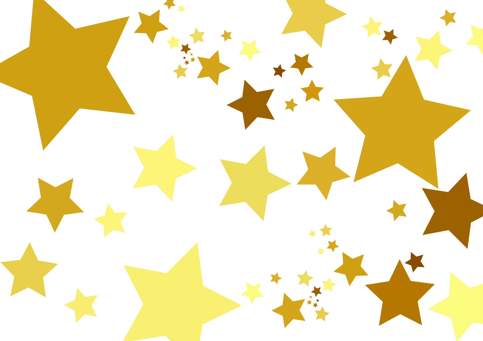 Golden Celestial Dreams: Enchanting Star Studded Clipart Design with Radiant Hues