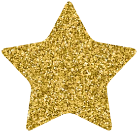 Shimmering Golden Star Clipart: A Sparkling Celestial Graphic Design Element