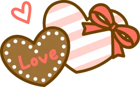 Adorable Valentine's Day Love Heart Cookies Romantic Clipart Design