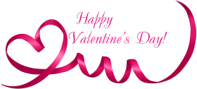 Elegant Pink Heart-Shaped Valentine's Day Greeting Clipart Design