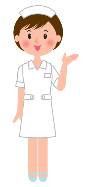 Friendly Cartoon Nurse Clipart Illustration in Professional Healthcare Attire