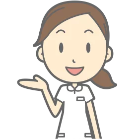 Friendly Nurse Clipart Illustration with Welcoming Gesture and Soft Color Palette