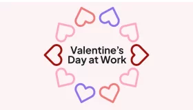 Lovely Hearts Arrangement Celebrating Valentine's Day at Work Clipart Design