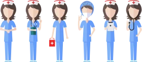 Medical Staff Professional Healthcare Workers Illustration Nurse Clipart Collection