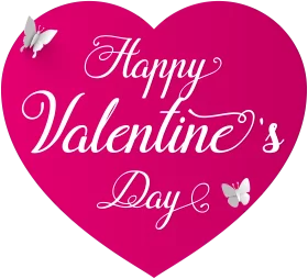 Romantic Magenta Heart-Shaped Valentine's Day Celebration Clipart Design