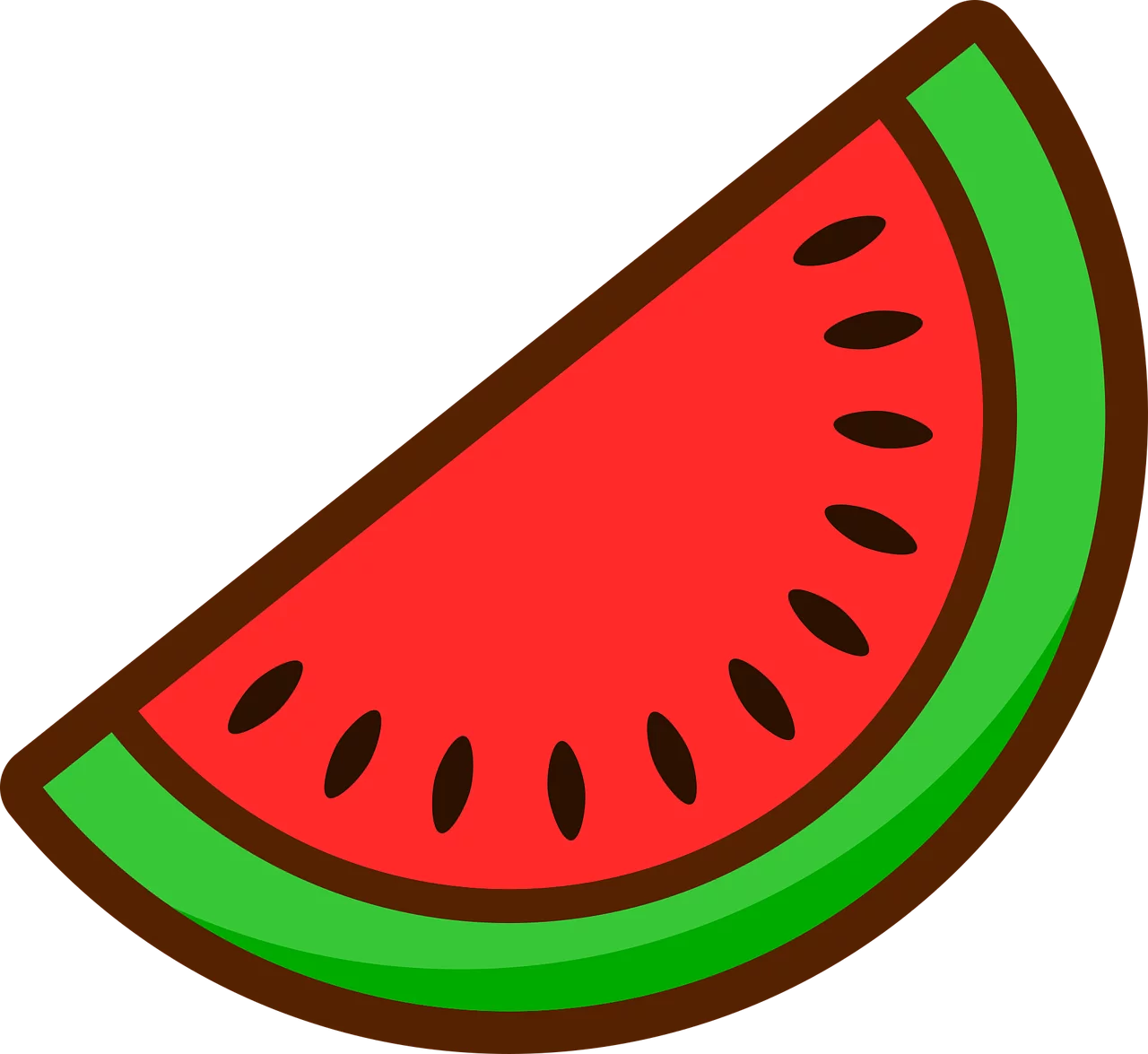 Fresh Juicy Watermelon Slice Clipart Design with Bold Color Palette