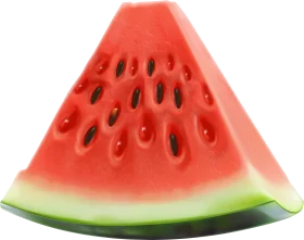 Fresh Juicy Watermelon Slice Clipart: Refreshing Summer Fruit Graphic Design Element