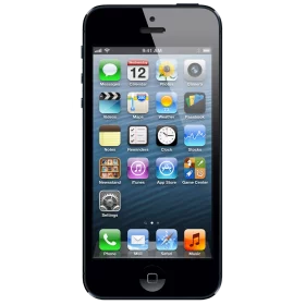 Apple iPhone 5 Smartphone Detailed Clipart Illustration with App Icons