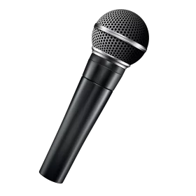 Professional Dynamic Handheld Microphone Clipart Design with Sleek Metallic Finish