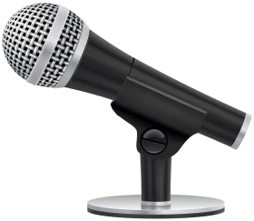 Professional Dynamic Microphone Clipart for Audio Recording and Broadcasting Design