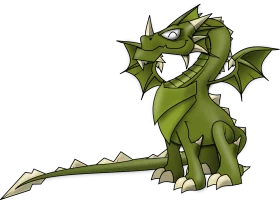 Fierce Green Dragon Clipart: A Mythical Cartoon Creature of Legendary Proportions