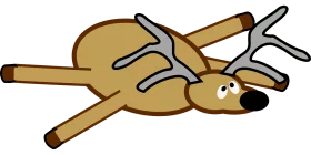 Whimsical Cartoon Reindeer Clipart with Playful Antler and Charming Design