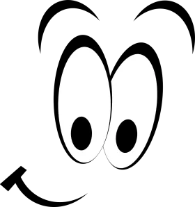 Playful Cartoon Googly Eyes Clipart with Whimsical Expressive Smile