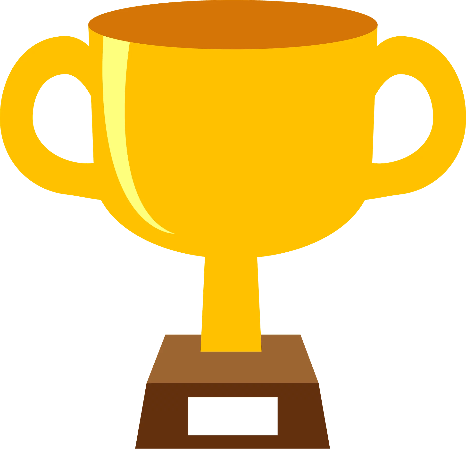 Golden Champion's Trophy Clipart Design - Celebrating Achievement and Success