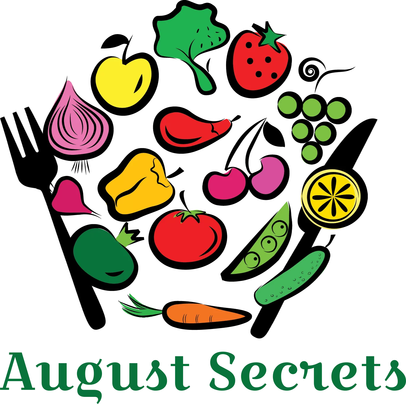 August Secrets: A Colorful Harvest Celebration Clipart Collection of Fresh Produce