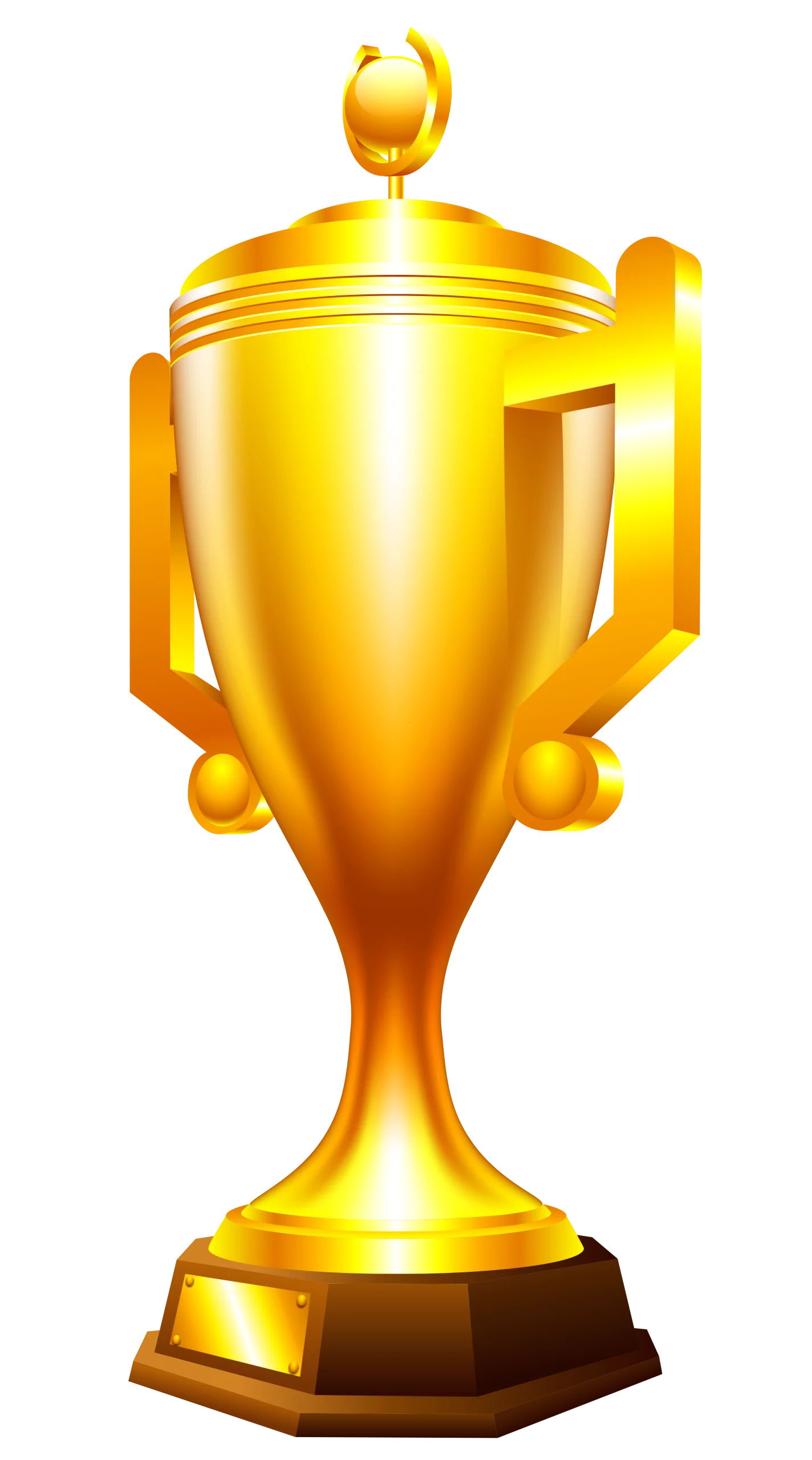 Golden Champion Trophy Clipart: Gleaming Symbol of Achievement and Success
