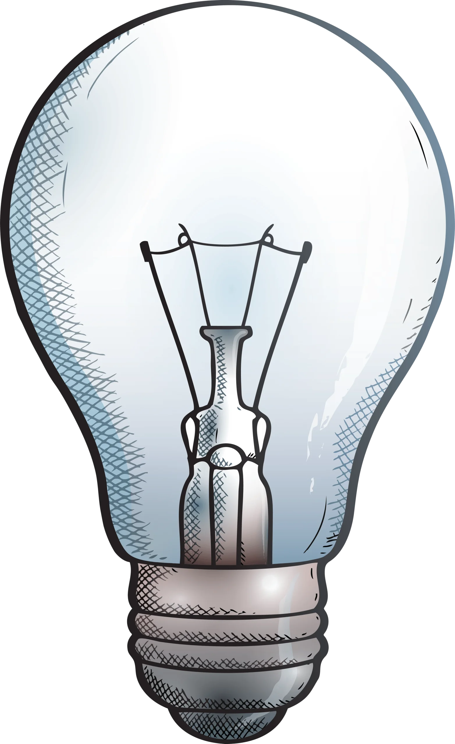 Classic Incandescent Light Bulb Clipart: Illuminating Design and Simplicity