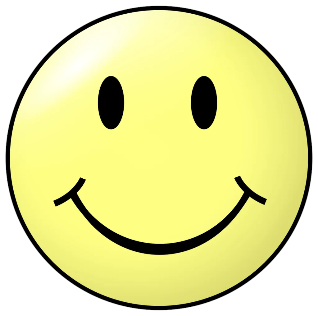 Classic Yellow Smiley Face Clipart: Iconic Symbol of Happiness and Positivity