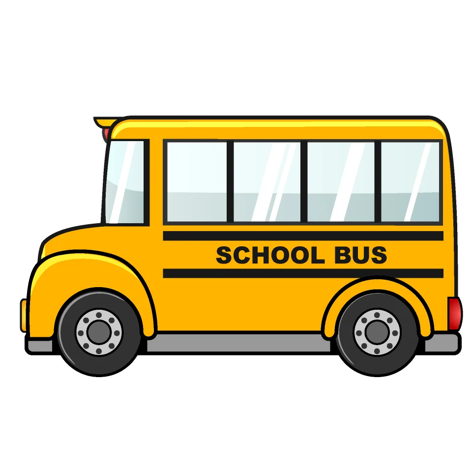 Classic Yellow American School Bus Clipart Illustration for Educational Design