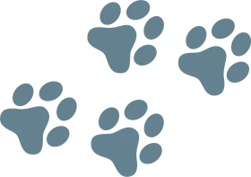 Adorable Animal Paw Print Clipart Collection - Soft Blue Graphic Design