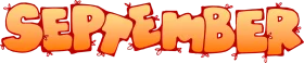 Playful September Hand-Drawn Bubble Letter Clipart Typography Design