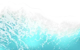 Tranquil Ocean Waves Clipart - Serene Aqua Blue Waterscape Graphic Design Element
