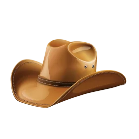 Classic Western Cowboy Hat Clipart - Traditional Leather Style Symbol