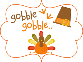 Festive Thanksgiving Turkey and Pilgrim Hat Cartoon Clipart Illustration