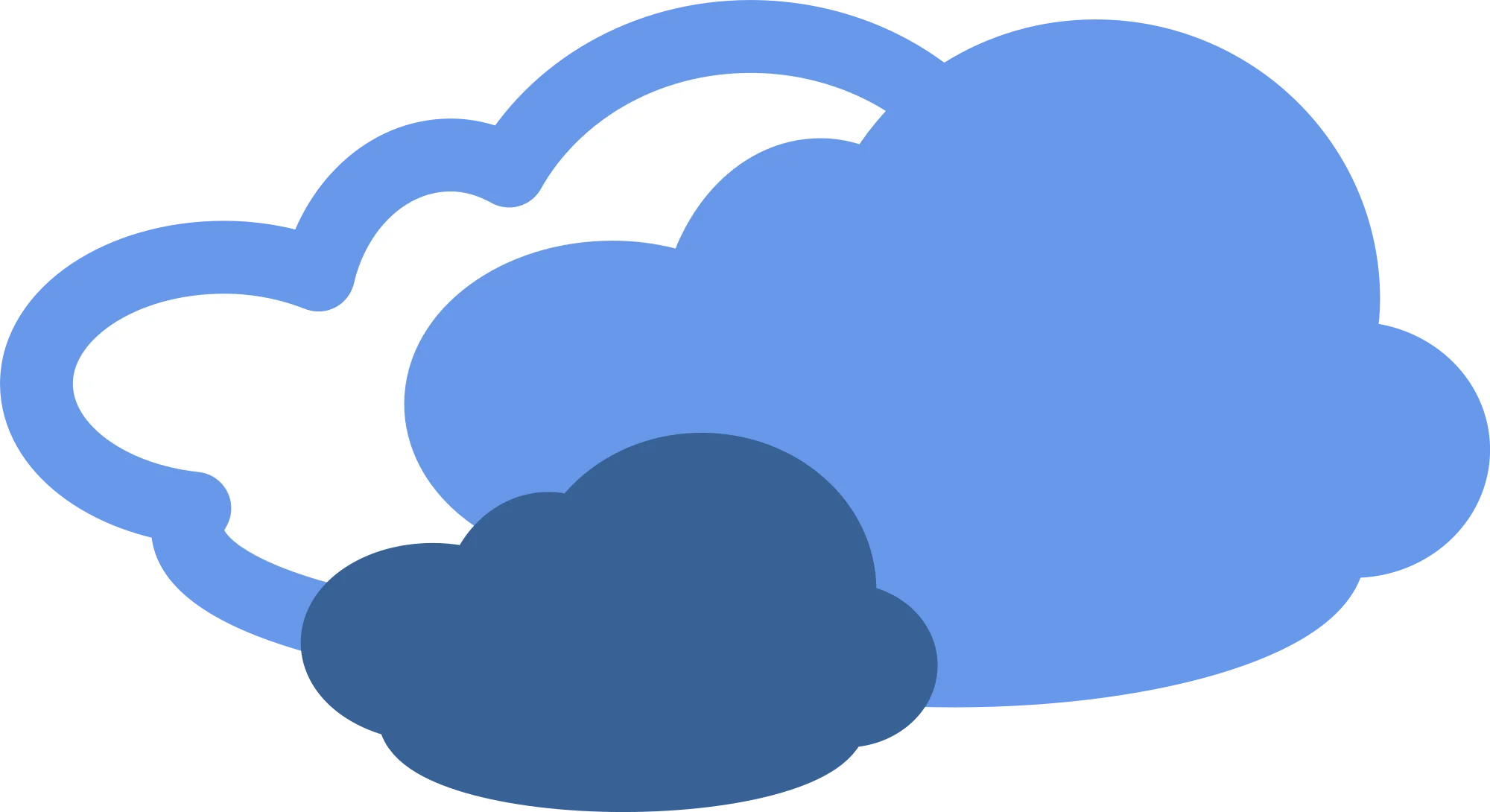 Soft Blue Cloud Formation Weather Clipart Illustration Design