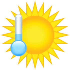 Sunny Day Temperature Measurement Illustrative Weather Clipart Design