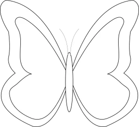 Elegant Minimalist Black and White Butterfly Clipart Design with Delicate Lines