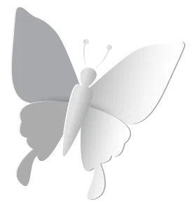 Elegant Monochromatic Butterfly Clipart with Delicate Symmetrical Design