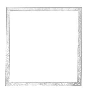 Delicate Minimalist Square Border Clipart with Subtle Textured Outline Design