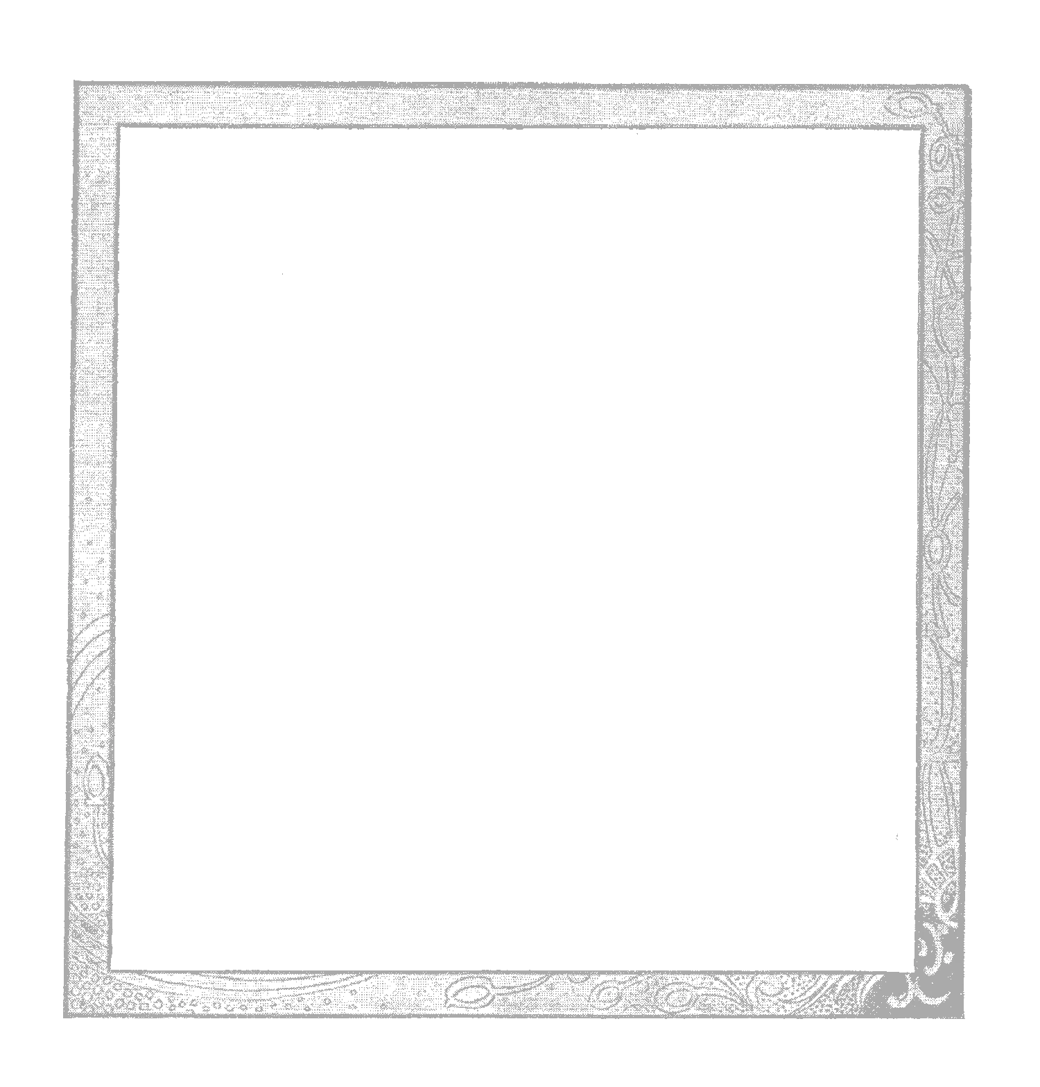 Delicate Minimalist Square Border Clipart with Subtle Textured Outline Design
