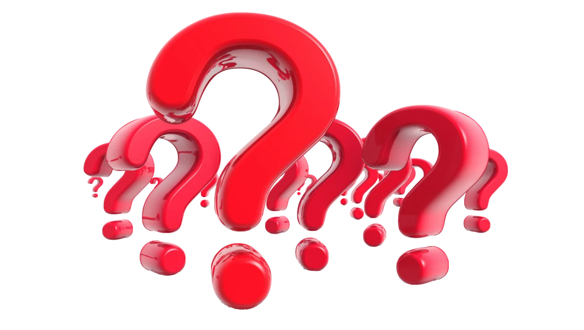 Intriguing Red Question Mark Clusters Exploring Curiosity and Uncertainty Clipart