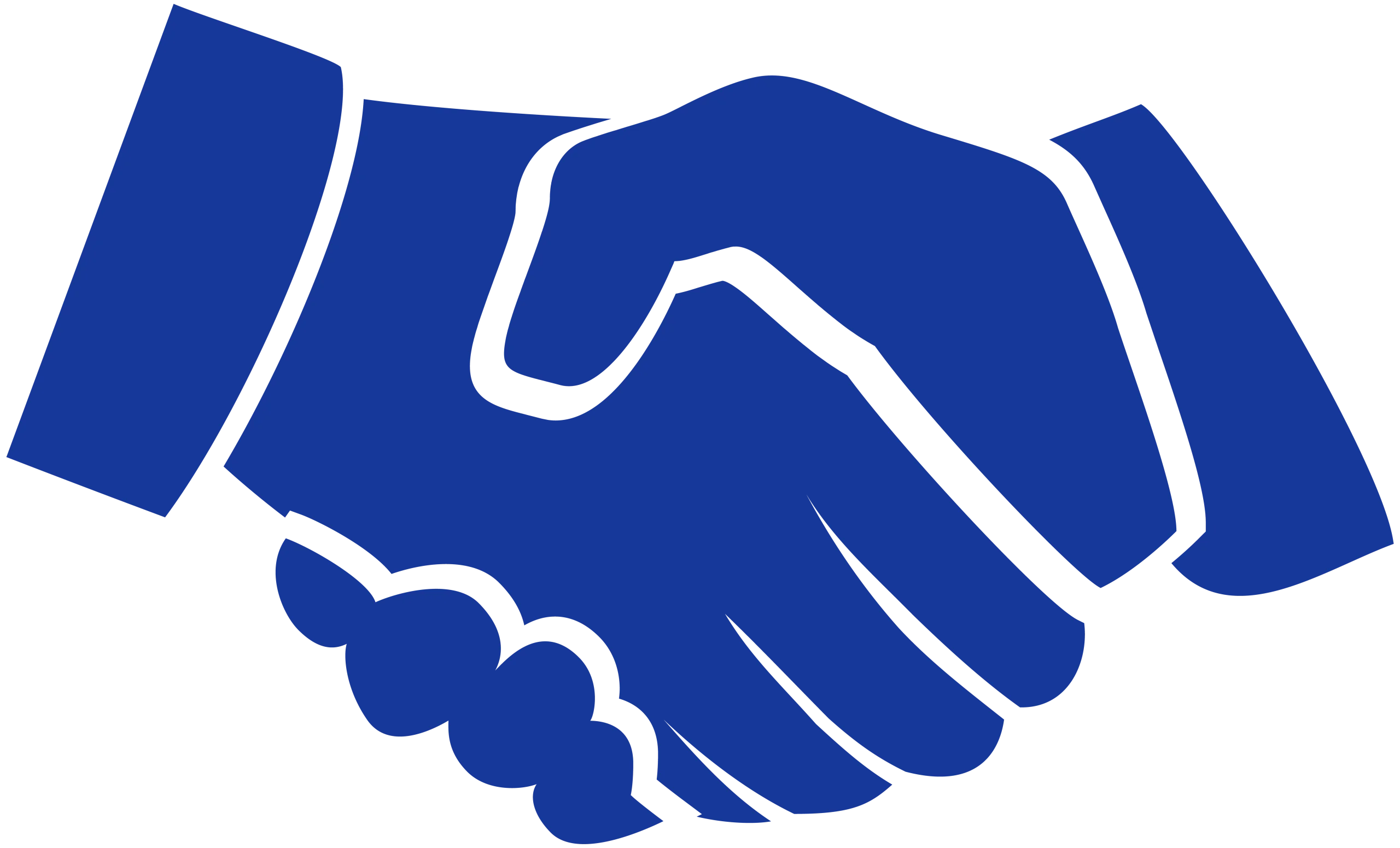 Professional Blue Corporate Partnership Handshake Clipart Graphic Design