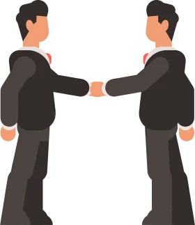 Professional Business Handshake Illustration Minimalist Clipart Design