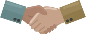 Professional Business Partnership Handshake Clipart Design Illustration