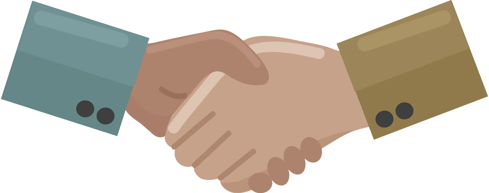 Professional Business Partnership Handshake Clipart Design Illustration