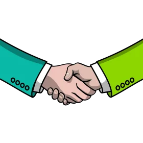 Professional Business Partnership Handshake Clipart Graphic Design Illustration