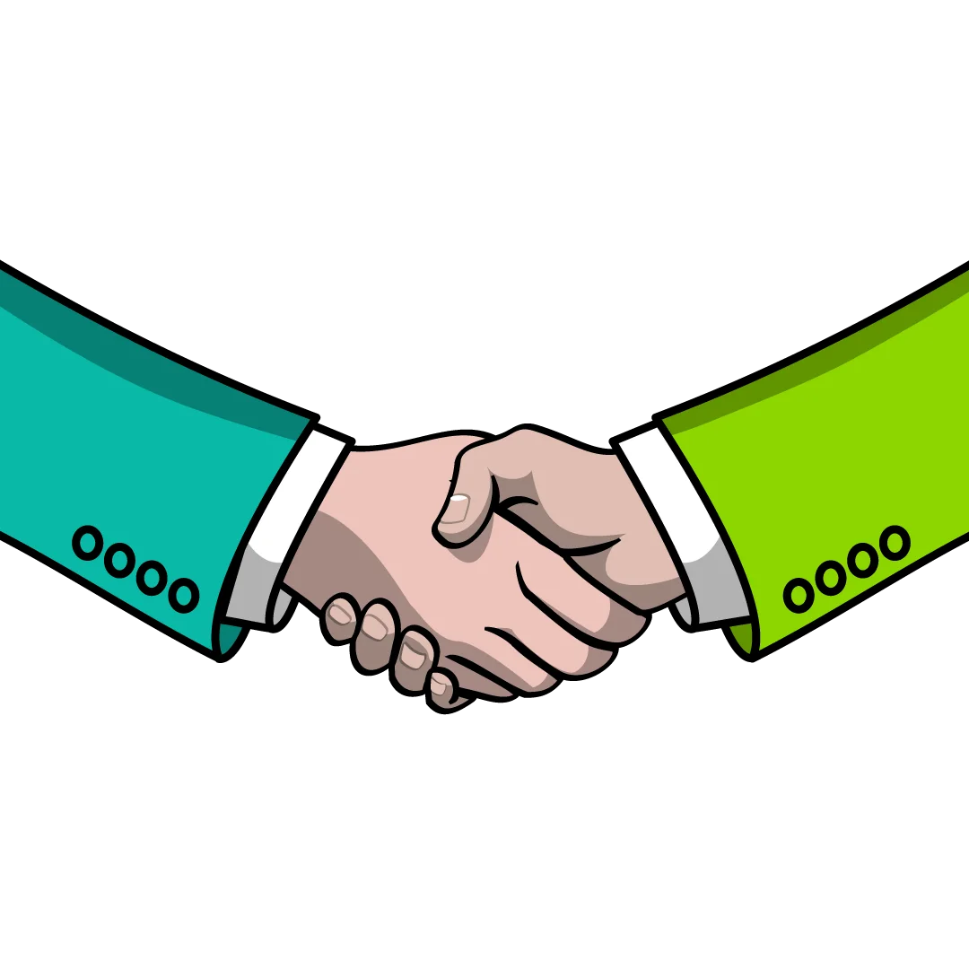 Professional Business Partnership Handshake Clipart Graphic Design Illustration