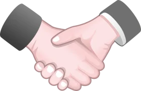 Professional Business Partnership Handshake Clipart Illustration in Soft Tones