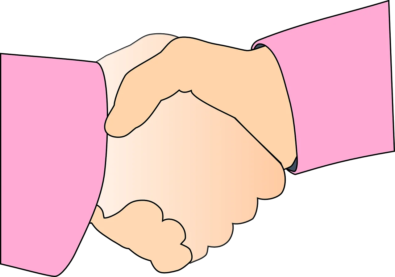 Professional Business Partnership Handshake Clipart Illustration of Collaborative Agreement