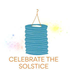 Enchanting Blue Paper Lantern Clipart Celebrating Summer Solstice Light